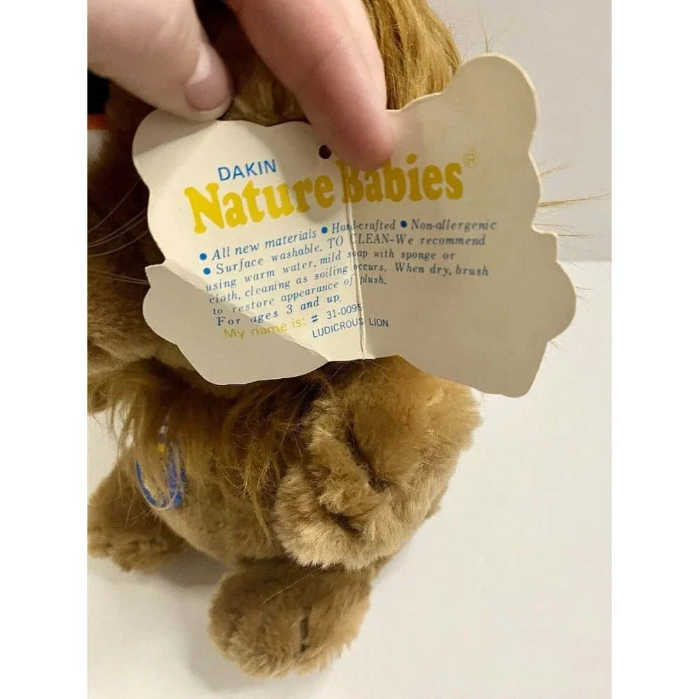 Dakin Ludicrous Lion Plush Nature Babies Stuffed Animal Vintage 1982‎ 10” READ